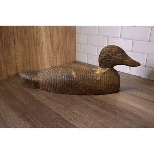 Vintage Primitive Wooden Duck Decoy Pascagoula Associated Folk Art 17"‎